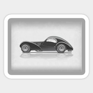 Vintage Automobile Illustration Sticker